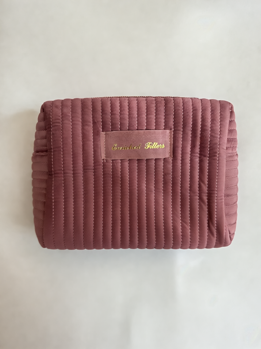 Enriched Filters quilted travel pouch – Dusty Rose